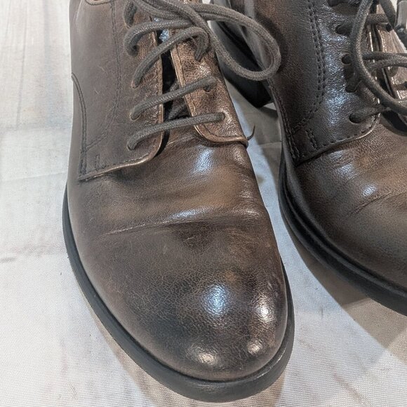 Frye Brown Leather Lace-Up Oxford Shoes Women Sz 7B - Picture 8 of 11